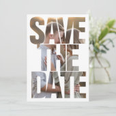 Editable Modern Bold Save the Date Negative Space (Stehend Vorderseite)