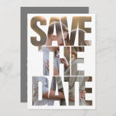 Editable Modern Bold Save the Date Negative Space (Vorne/Hinten)