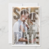 Editable Modern Bold Save the Date Negative Space (Vorderseite)