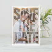 Editable Modern Bold Save the Date Negative Space (Stehend Vorderseite)
