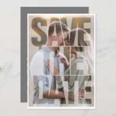 Editable Modern Bold Save the Date Negative Space (Vorne/Hinten)