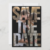 Editable Modern Bold Save the Date Negative Space (Vorderseite)