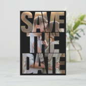 Editable Modern Bold Save the Date Negative Space (Stehend Vorderseite)