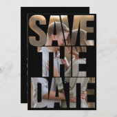 Editable Modern Bold Save the Date Negative Space (Vorne/Hinten)