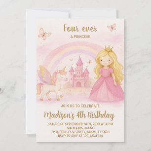 Editable Modern Girl Birthday Card Einladung