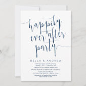 Editable Modern Navy Blue Schriftart, Hochzeitsfei Einladung (Vorderseite)