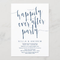 Editable Modern Navy Blue Schriftart, Hochzeitsfei