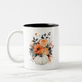 Editable Modern Niedlich Giro Orange Pumpkin Fall Zweifarbige Tasse (Links)