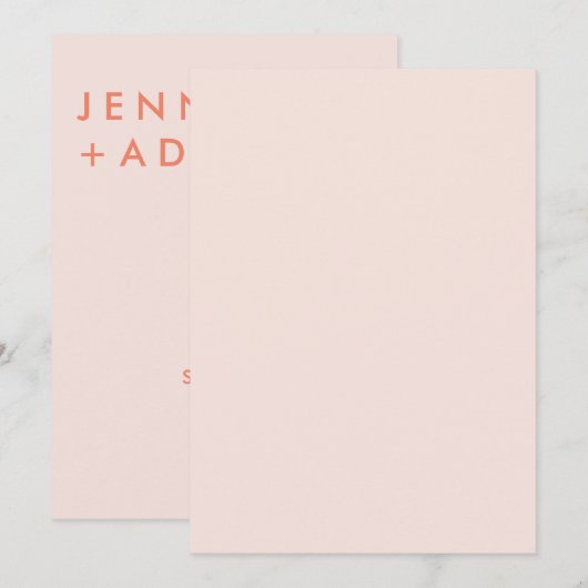 Editable moderne Minimalistische Einladung (Vorne/Hinten)