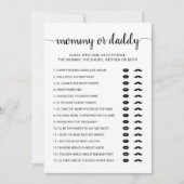 Editable Mommy or Daddy Baby Showgame Card Einladung (Vorderseite)