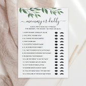 Editable Mommy or Daddy Baby Showgame Card Einladung