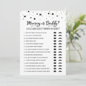 Editable Mommy or Daddy Baby Showgame Card Einladung (Stehend Vorderseite)