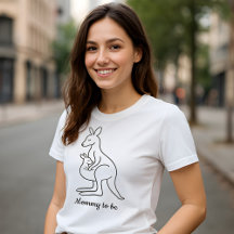 Editable Mommy to Be Kangaroo T - Shirt Design