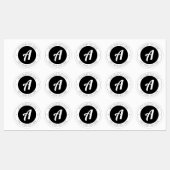 Editable Monogram oder Add your own logo Waterproo Etiketten (Blatt)