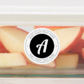 Editable Monogram oder Add your own logo Waterproo Etiketten (Befestigt)