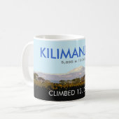 Editable Mount Kilimanjaro-Aufstieg Gedenk Kaffeetasse (Vorderseite Links)