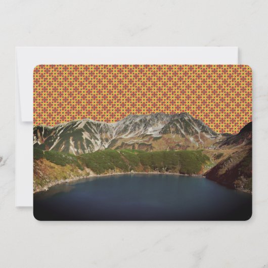 Editable Mountain Lake Collage Custom Feiertagskarte (Vorderseite)