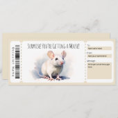 Editable Mouse Gift Certificate für Eidechsenliebh Einladung (Vorne/Hinten)