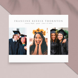 Editable Multi Foto High School Grad Ankündigung