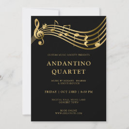Editable Music Concert Template Elegante Einladung