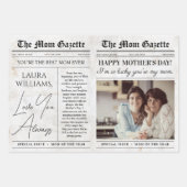 Editable Mütter Day Newspapier Blume Bouquet Geschenkpapier Set (Vorderseite)