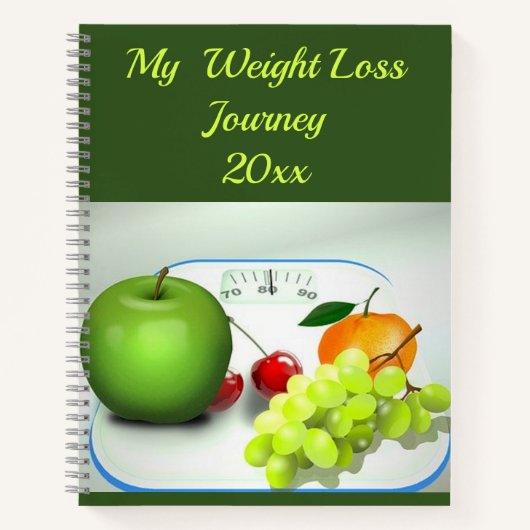 Editable my Weight Loss Journey Notizblock (Vorderseite)