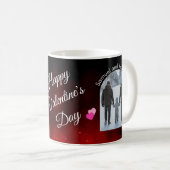 Editable Name Family Photo Valentine's Kaffeetasse (VorderseiteRechts)