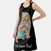Editable Name Floral Mandala Cat Lover Schürze (InSitu)
