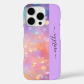 EDITABLE Name funkelnd Bokeh farbenfrohe Prisma Case-Mate iPhone Hülle (Rückseite)