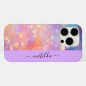 EDITABLE Name funkelnd Bokeh farbenfrohe Prisma Case-Mate iPhone Hülle (Rückseite (Horizontal))