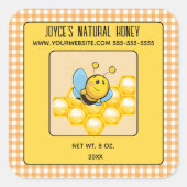 Editable Natural Honey Sticker (Vorderseite)