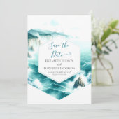 Editable Nature Nautical Wedding Save The Date (Stehend Vorderseite)