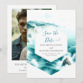 Editable Nature Nautical Wedding Save The Date (Vorne/Hinten)