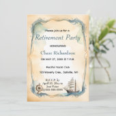 Editable Nautical Sailboat Helm Einladung (Stehend Vorderseite)