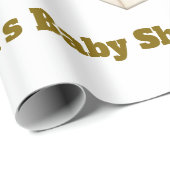 Editable Neutral Baby Shower Wrapping Paper  Geschenkpapier (Rolleneckpunkt)