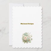 Editable Neutral Vintage Baby Shower Invitation Einladung (Rückseite)