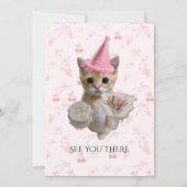 Editable Newspaper Birthday Invitation Template  Einladung (Rückseite)