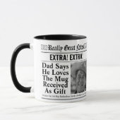 Editable Newspaper Tasse für Vater, Fun Vater Gesc (Links)