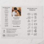 Editable Newspaper Wedding Program Folded Template Flyer (Hinten)