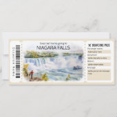 Editable Niagara Falls Ticket Trip Einladung (Vorderseite)