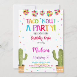 Editable Niedlich Fiesta Birthday Party Einladung