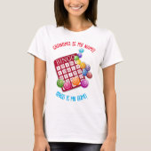 Editable Oma ist mein Name Bingo ist mein Spiel T-Shirt (Vorderseite)