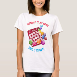 Editable Oma ist mein Name Bingo ist mein Spiel T-Shirt