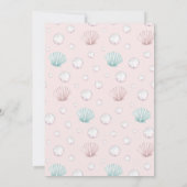 Editable Oneder the Sea Mermaid Invitation Einladung (Rückseite)