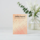 Editable Orange Peach Juwelry Holdings Cards Visitenkarte (Stehend Vorderseite)