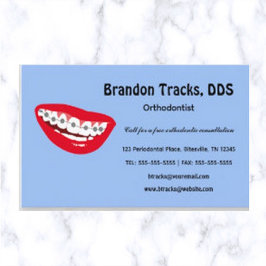 Editable Orthodontist Visitenkarte