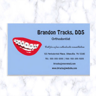 Editable Orthodontist Visitenkarte