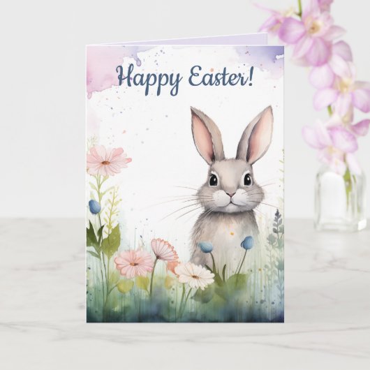 Editable Ostersonne und Blume Ostern Karte (Orchidee)