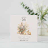 Editable Ostersonnige Einladung (Stehend Vorderseite)