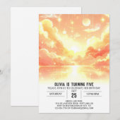 Editable Outerspace Celestial Digital Birthday Einladung (Vorne/Hinten)